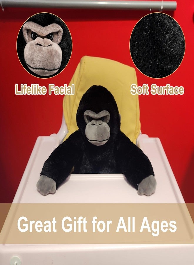WEIGEDU Black Gorilla Stuffed Animals, Gorilla Apes Plush Toys for Boy Girl Kids Birthday, 12 inches - Image 3